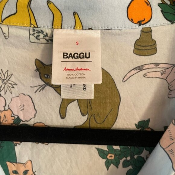 Hanna Andersson Baggu Cat Table Talk Women’s Long Sleeved Button Up Shirt S - Picture 8 of 15